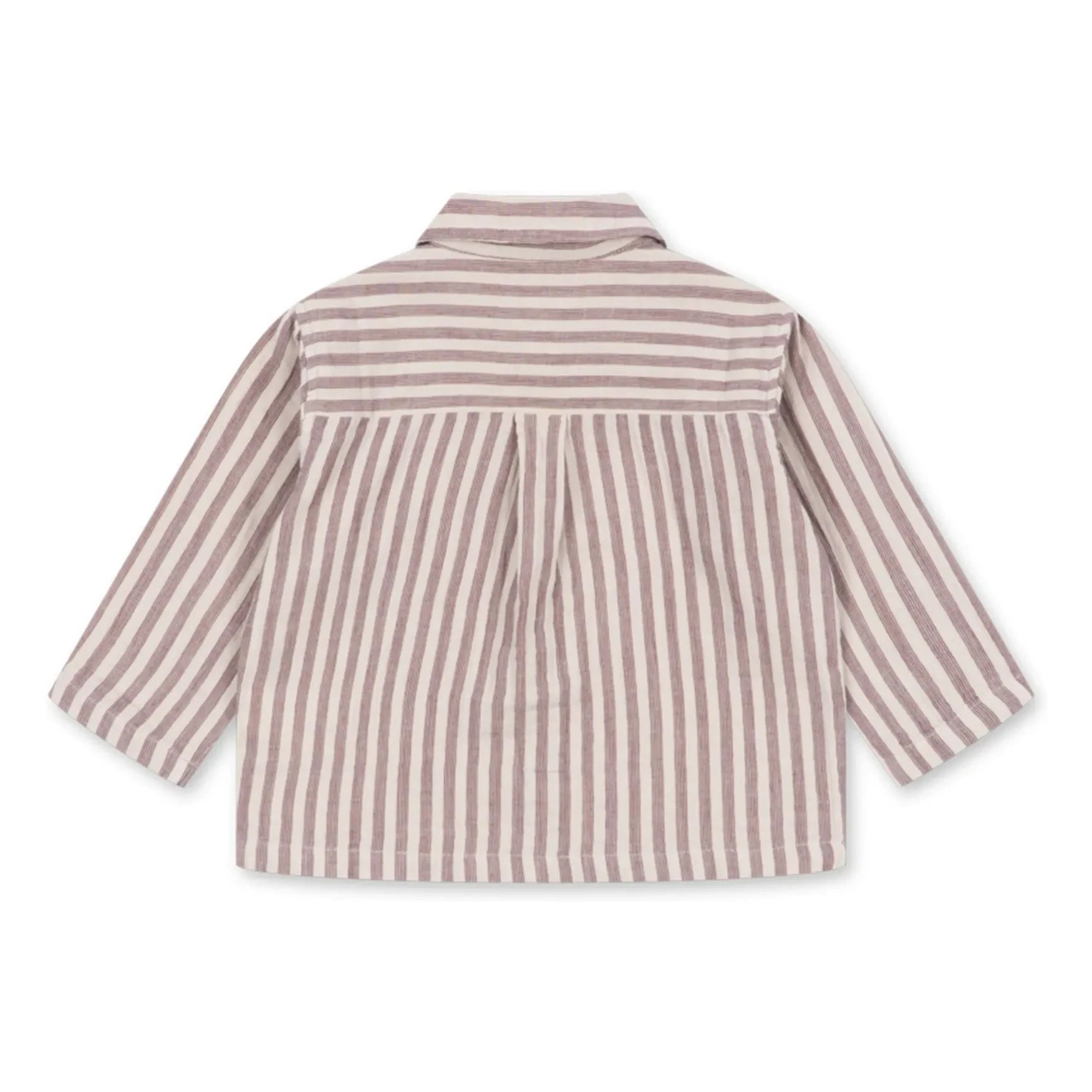 Konges Sløjd - Camisa de algodón orgánico a rayas Ely | Rojo