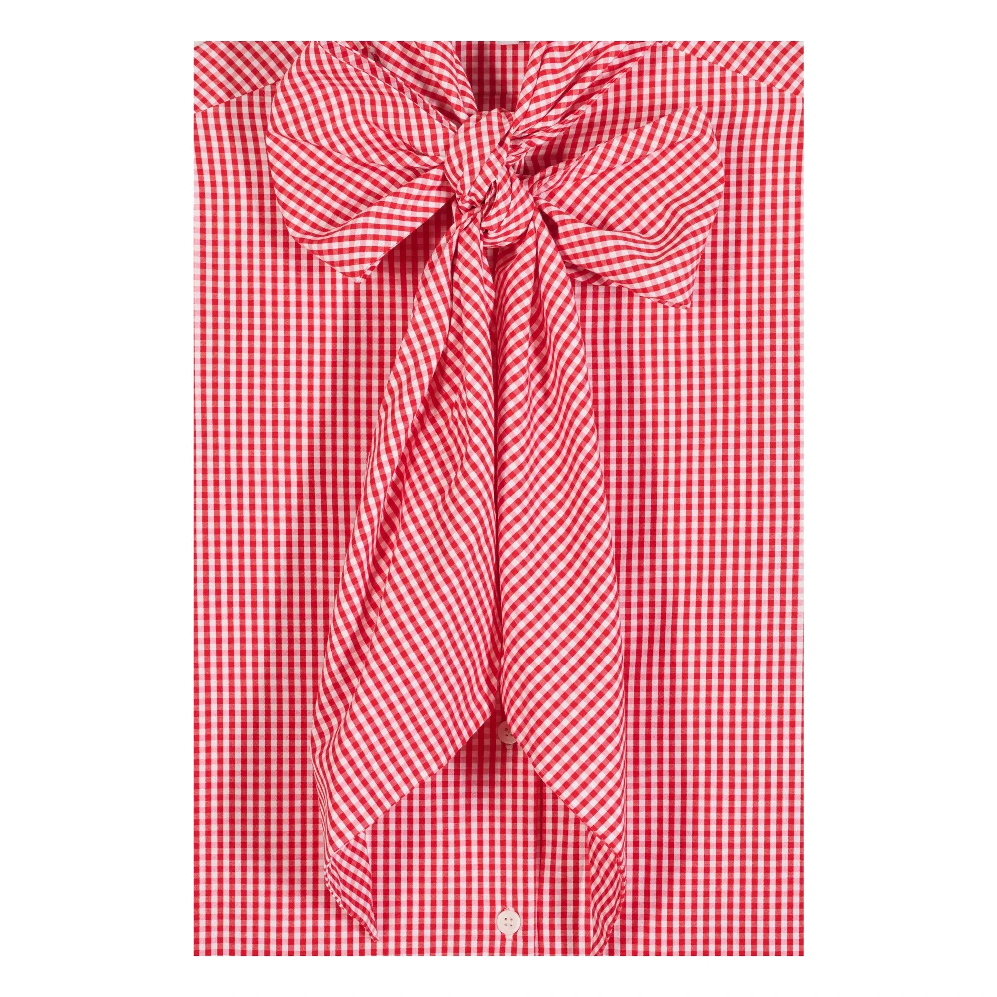 Maria de la Orden - Blusa Gingham de Algodón Cuento de Hadas | Rojo