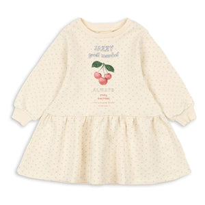 Konges Sløjd - Vestido de sudadera de algodón orgánico Loupy Pois | Crudo