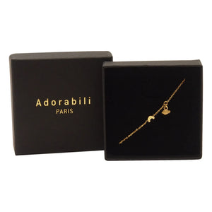 Adorabili - Pulsera de nubes con encanto arcoíris | Dorado