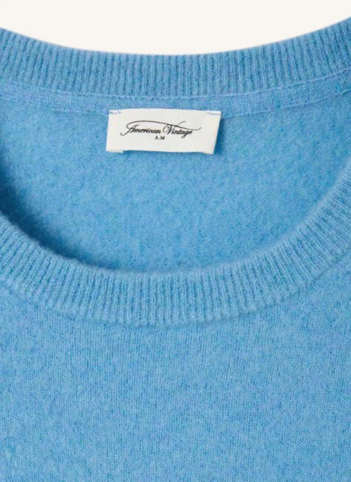 American Vintage - Suéter de lana Raxow | Azul con manchas
