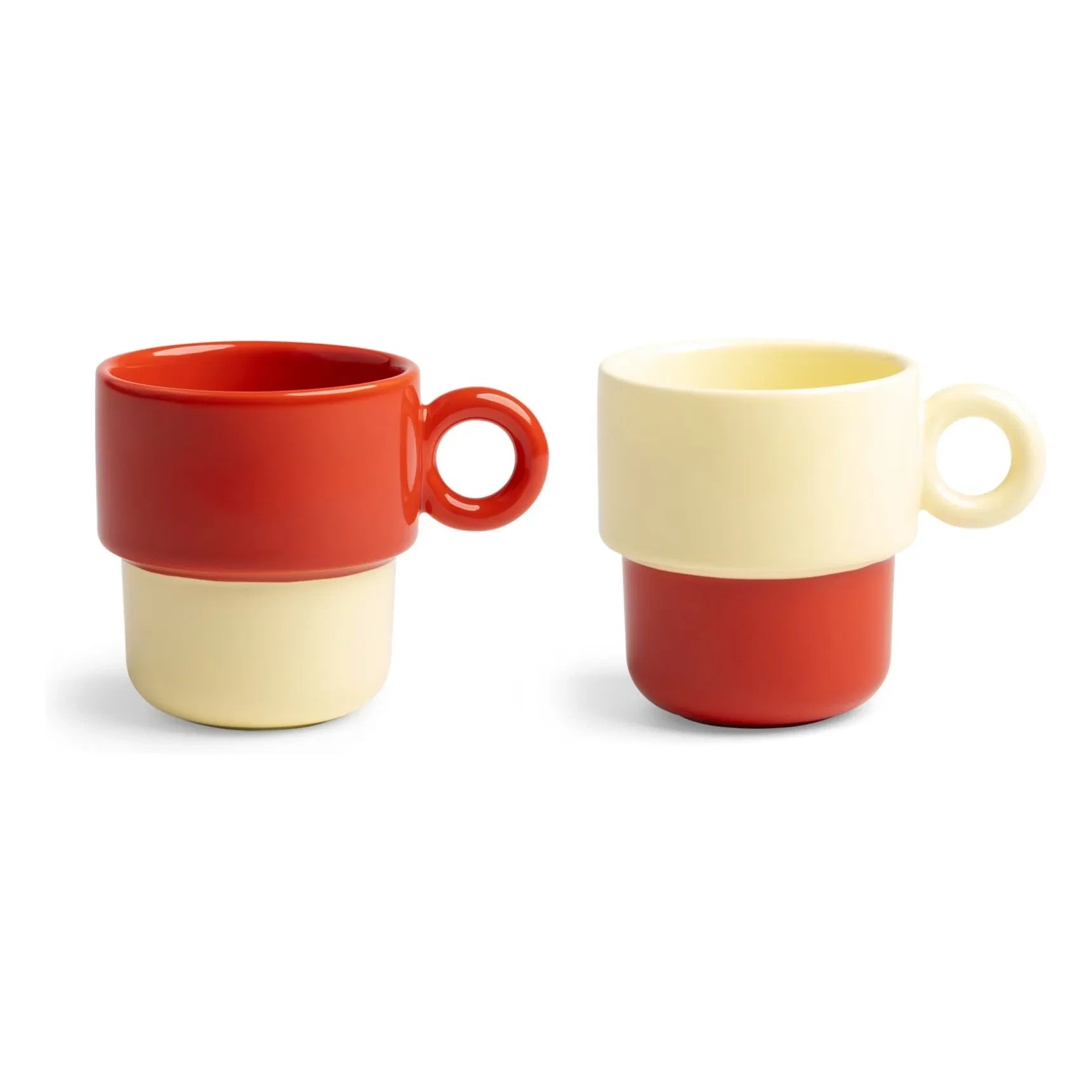 &Klevering - Tazas Chiquito - Set de 2 | Rojo ladrillo