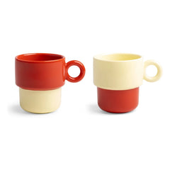 &Klevering - Tazas Chiquito - Set de 2 | Rojo ladrillo