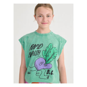 Bobo Choses - Camiseta sin mangas Rapid Radish de algodón orgánico | Verde