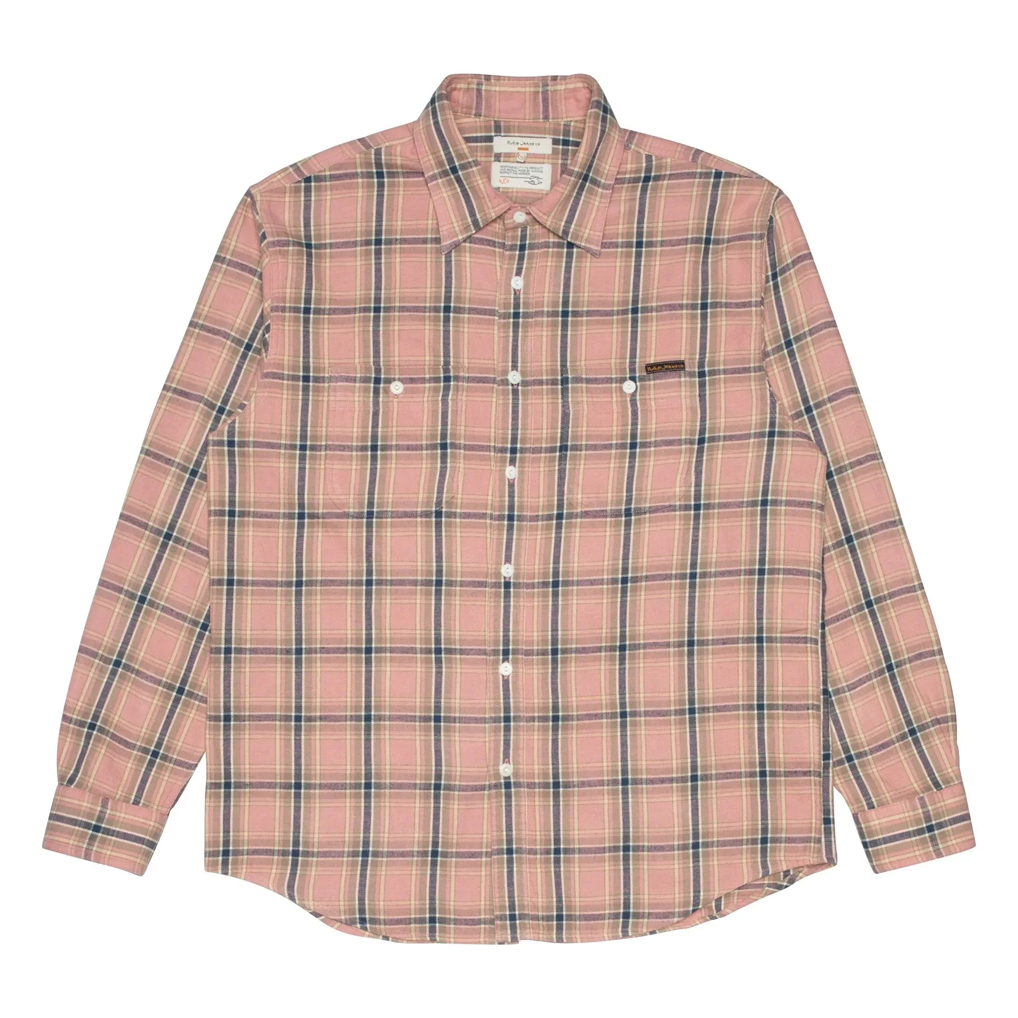 Nudie Jeans - Camisa de cuadros Julian Worker | Rosa