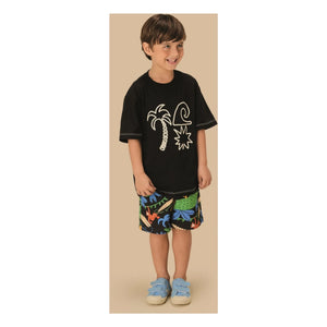 Fabula - Camiseta Palmera | Negro