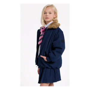 Finger in the nose - Chaqueta aviador de mezclilla Aria | Denim crudo