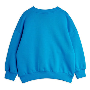 Mini Rodini - Sudadera de algodón orgánico con estampado de pantera | Azul celeste