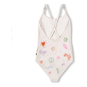 Molo - Traje de baño Nanna Minis Doodles de fibra reciclada | Crudo