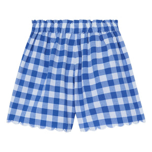 Tartine et Chocolat - Blusa bordada y conjunto de pantalón corto de cuadros | Azul real