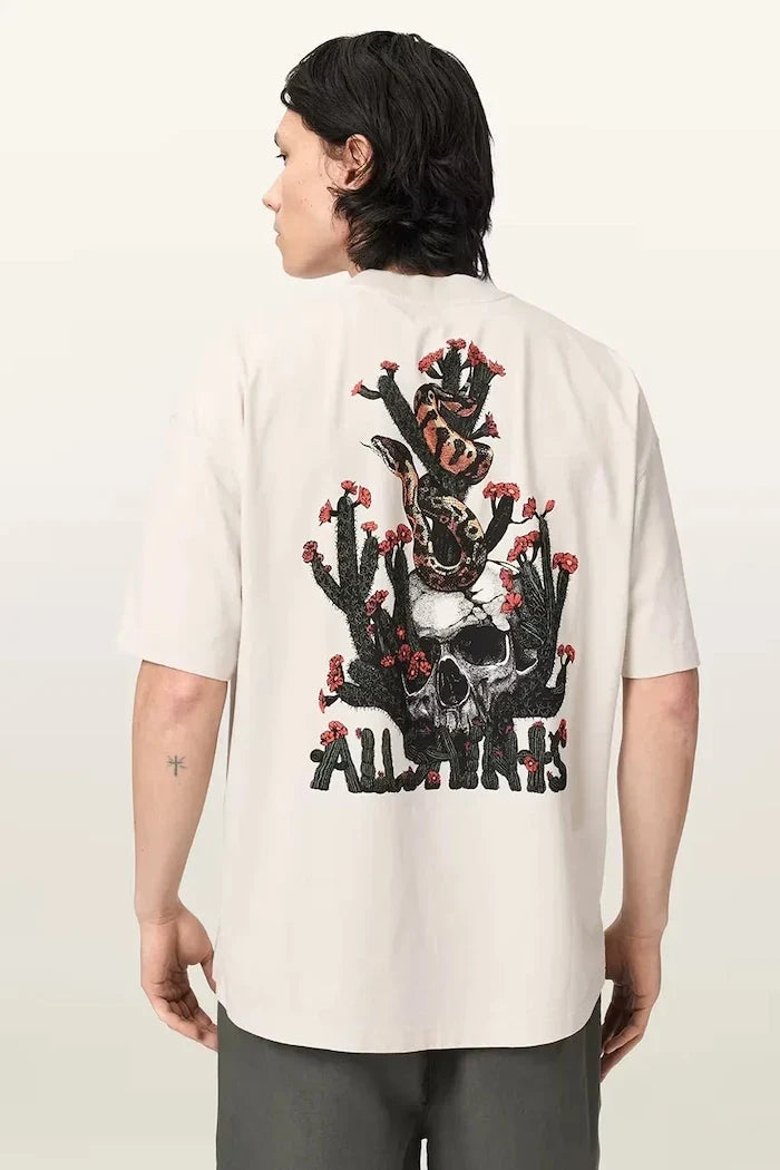 Camiseta Oversize de Algodón para Hombre AllSaints CACTI
