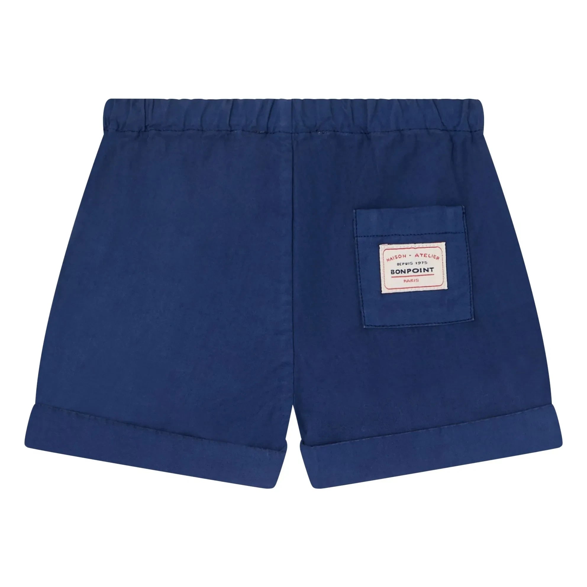 Bonpoint - Pantalón corto Ecady de popelín de algodón orgánico | Azul marino