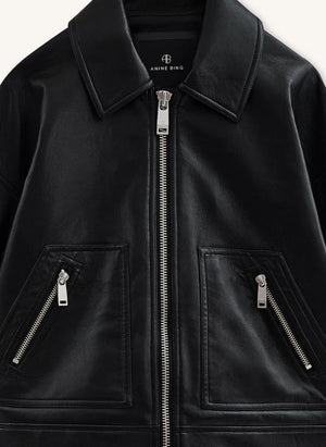 Anine Bing - Chaqueta de Cuero Assan | Negro