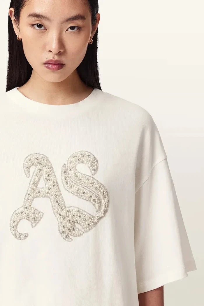 Camiseta extragrande ICON de algodón para mujer de AllSaints
