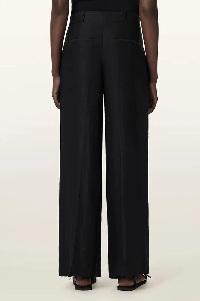 AllSaints pantalón de lino de pernera ancha para mujer CHARLEY