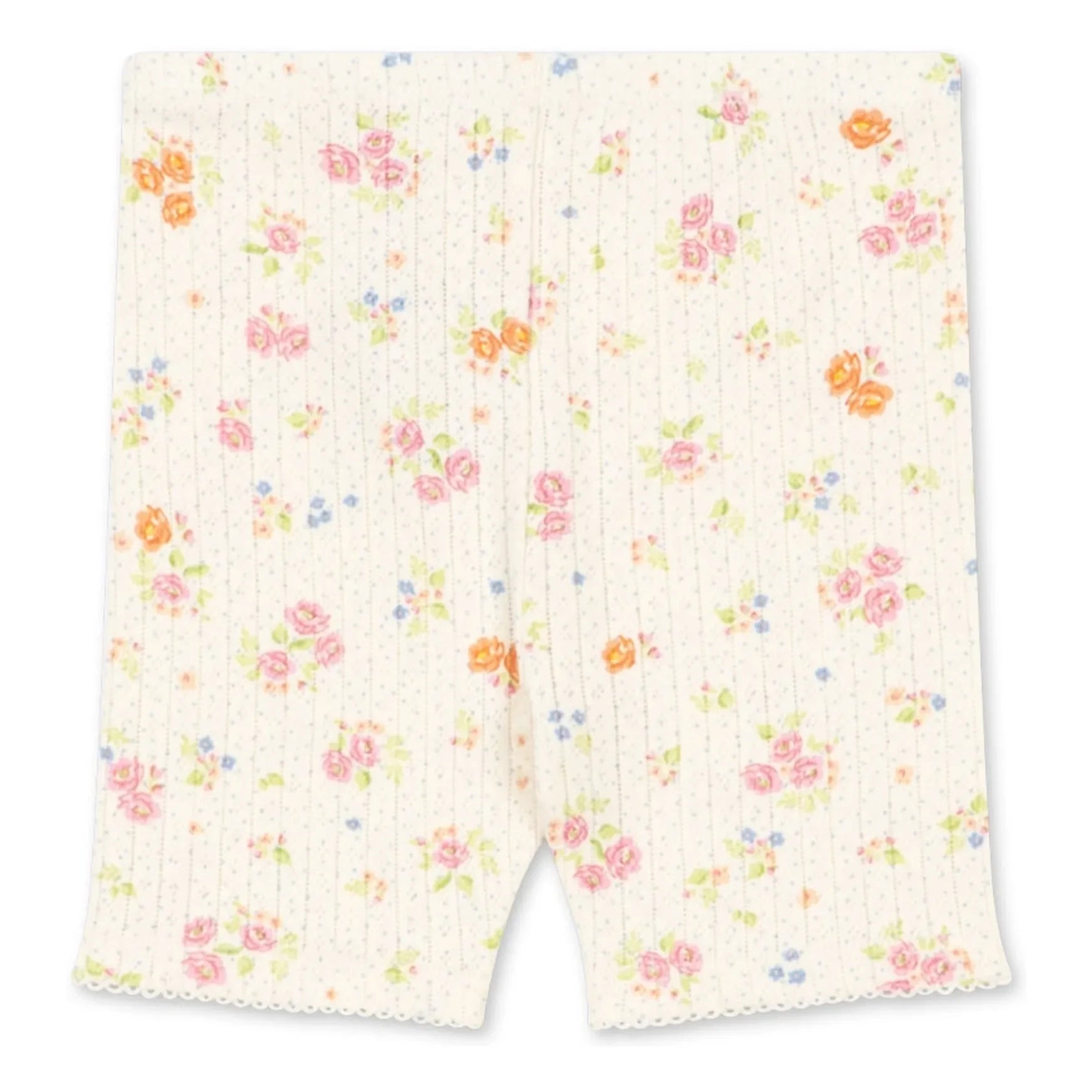 Konges Sløjd - Mallas de ciclista de algodón orgánico acanalado con estampado floral de Minnie | Crudo
