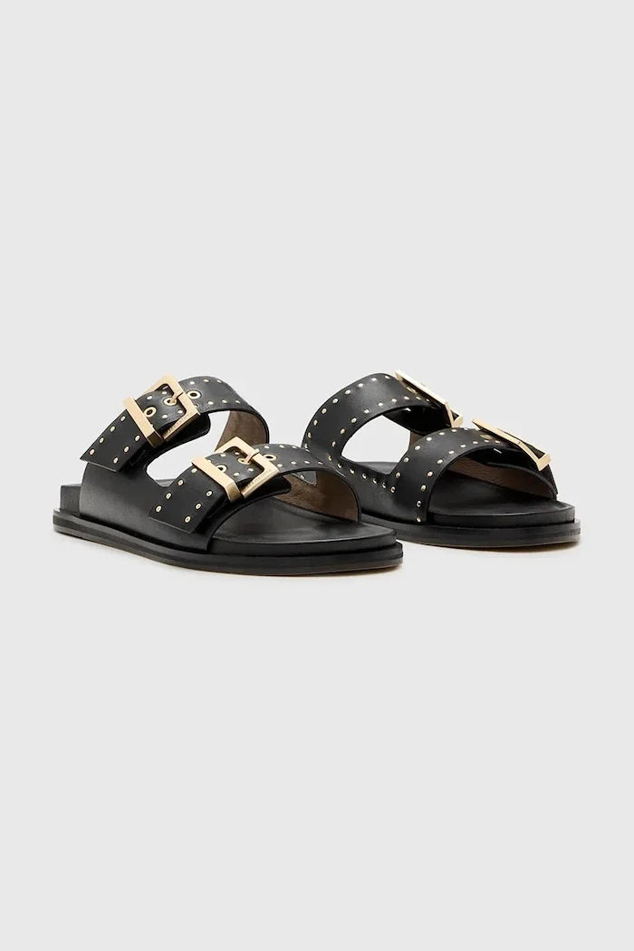 Sandalia Plana de Piel con Tachuelas Magda de AllSaints