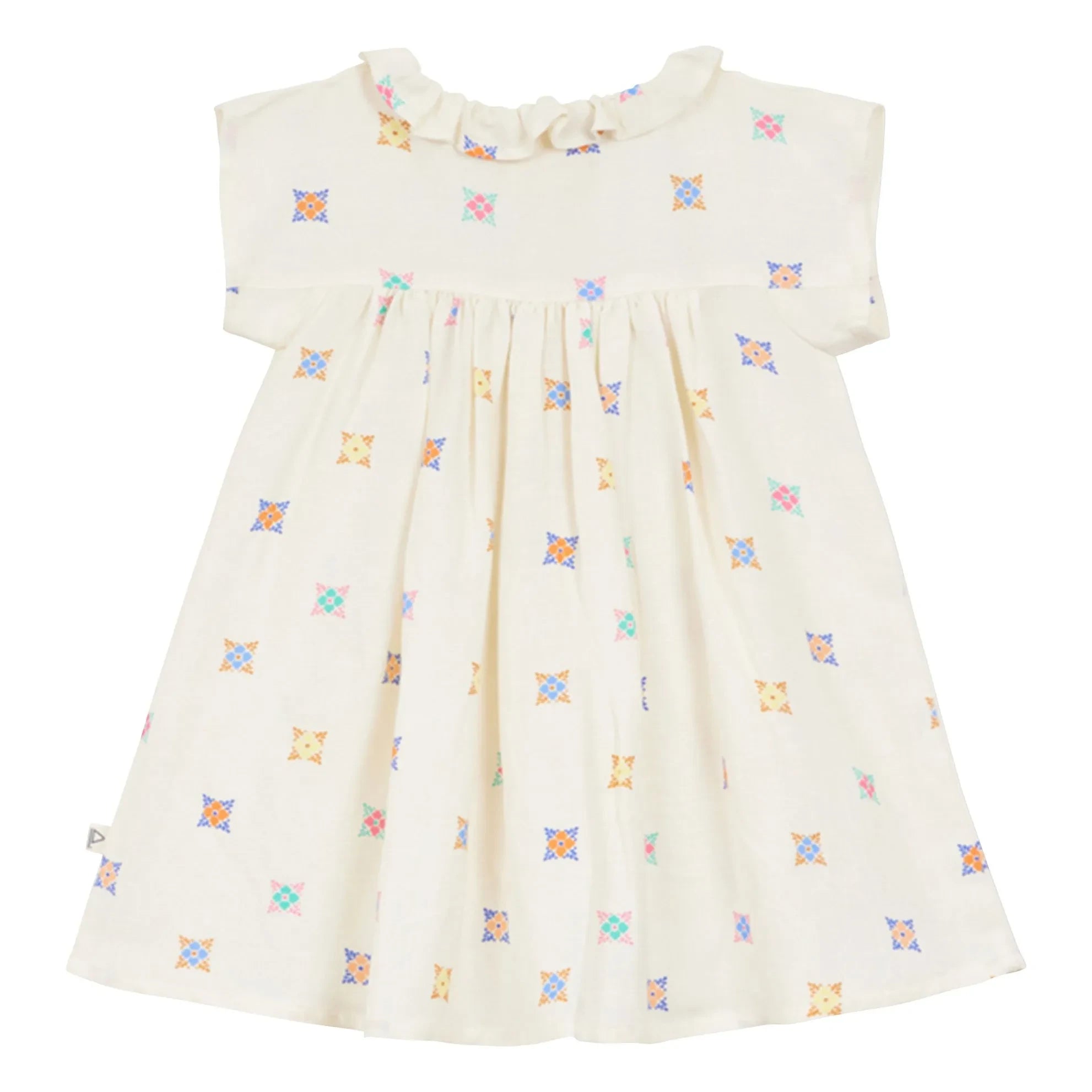Arsène et Les Pipelettes - Vestido de lino y gasa con estampado floral | Crudo