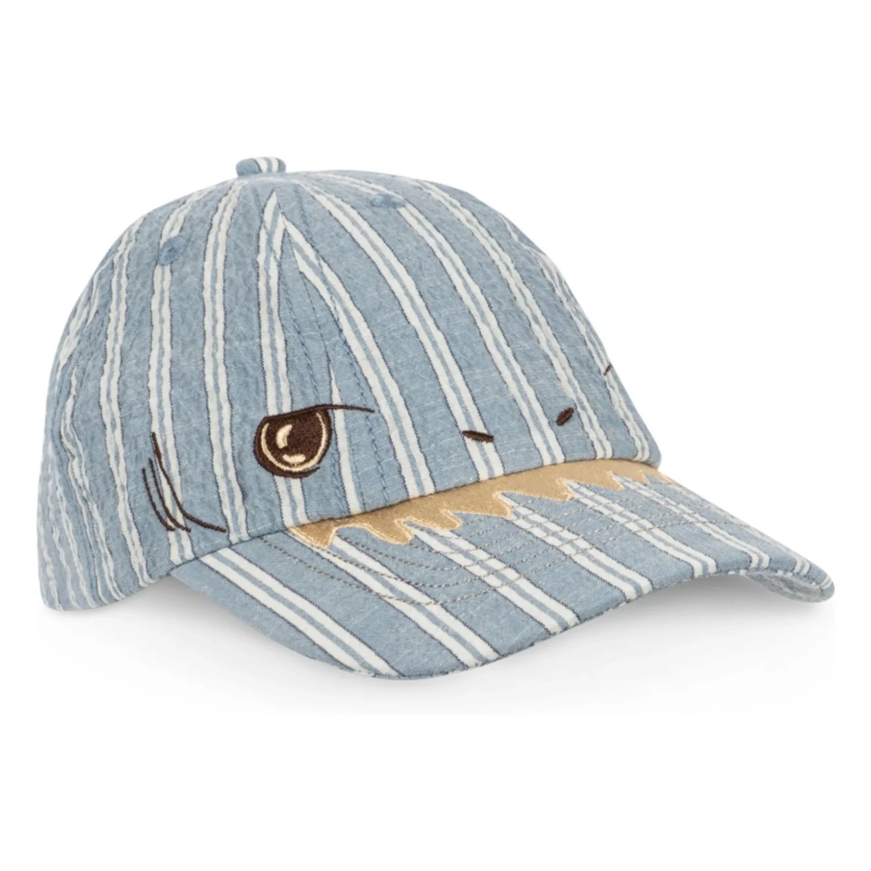 Konges Sløjd - Gorro Elliot a rayas de algodón orgánico | Azul