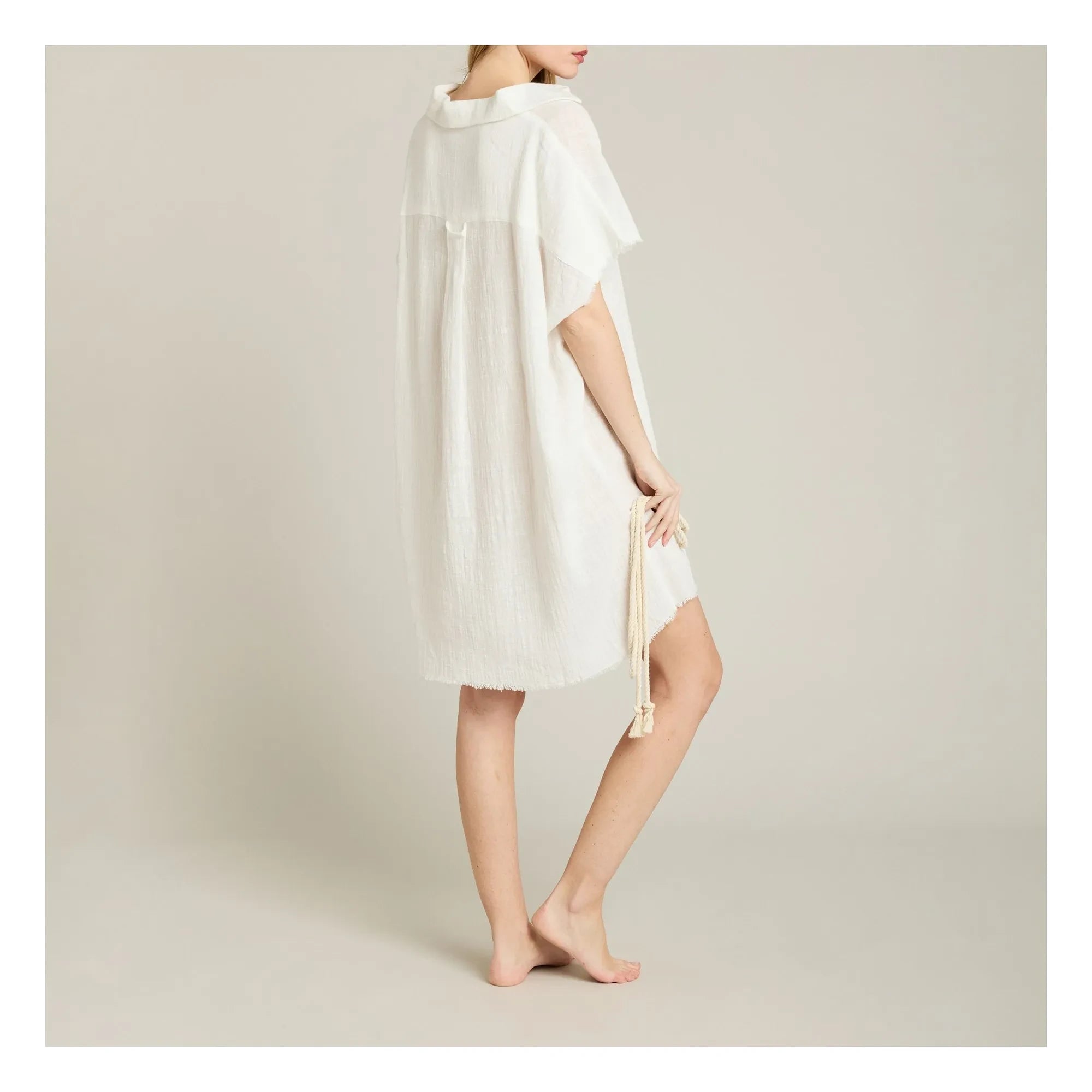 Maison Saint Julien - Vestido de gasa de algodón Paros | Crudo