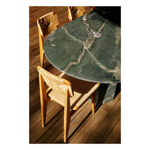 Gubi - Silla de exterior Marcel Gascoin con asiento de cuerda