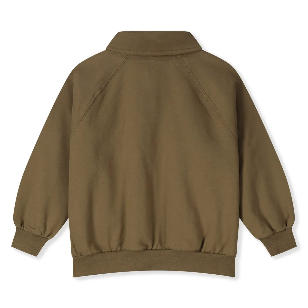 Gray Label - Sudadera de algodón orgánico con cuello polo | Marrón