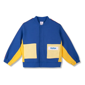 Wynken - Bomber de algodón orgánico con contraste | Azul oscuro