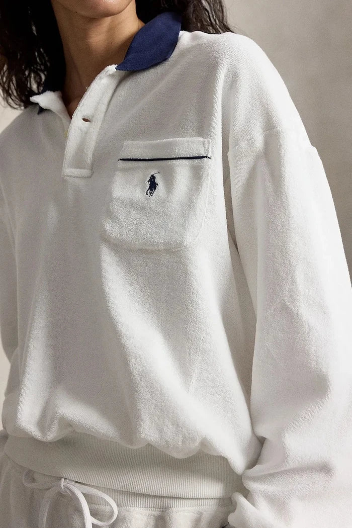 Polo Ralph Lauren sudadera de algodón para mujer LT WT COTTON TERRY-KNT-POLO