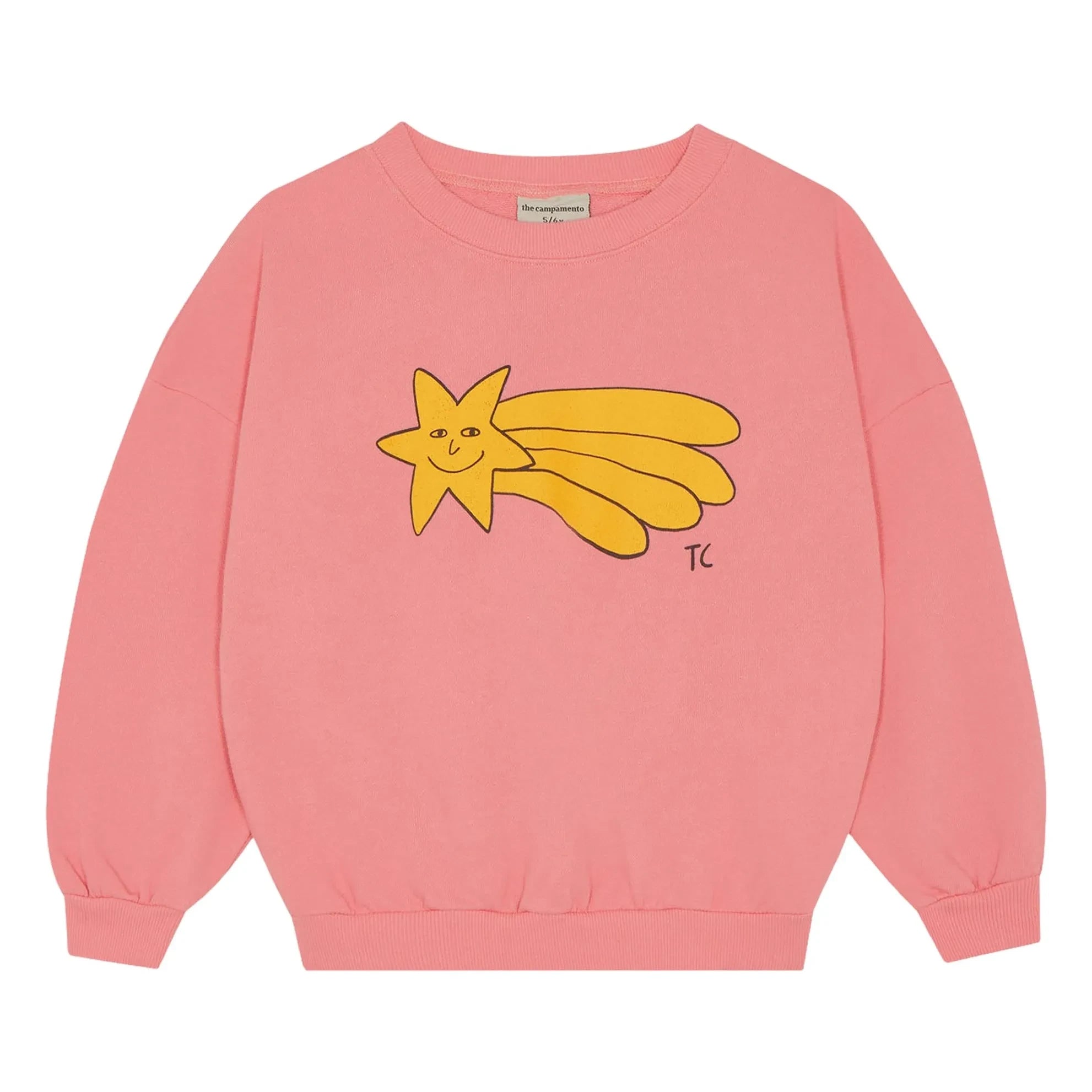 The Campamento - Etoile Filante Oversize Sweatshirt de Algodón Orgánico | Rosa caramelo