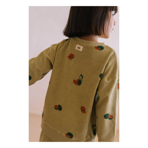 Studio Bohème - Sudadera Bart Karpuz de algodón orgánico con rizo francés | Caqui