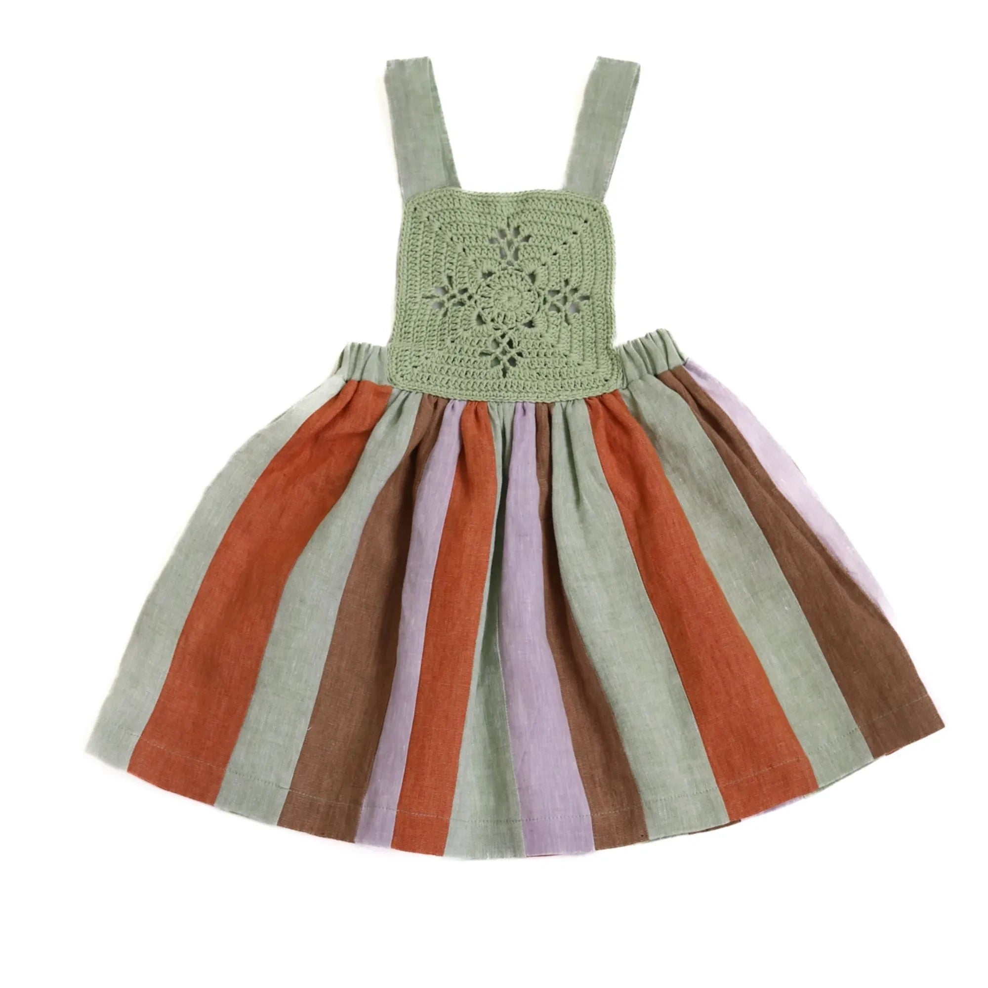 Kalinka - Vestido Delantal de Lino Santana | Verde Agua