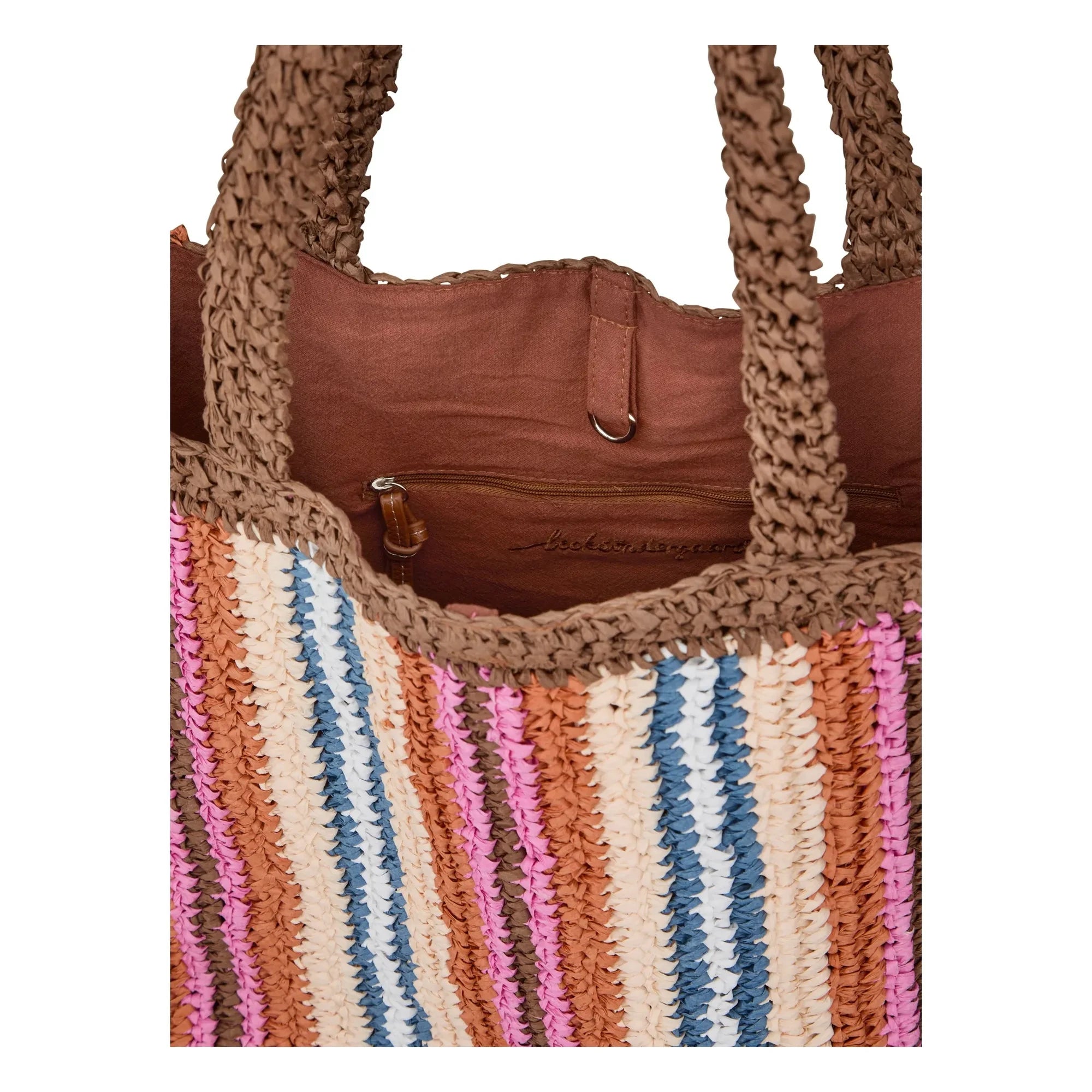 Becksöndergaard - Bolso a Rayas de Paja | Marrón