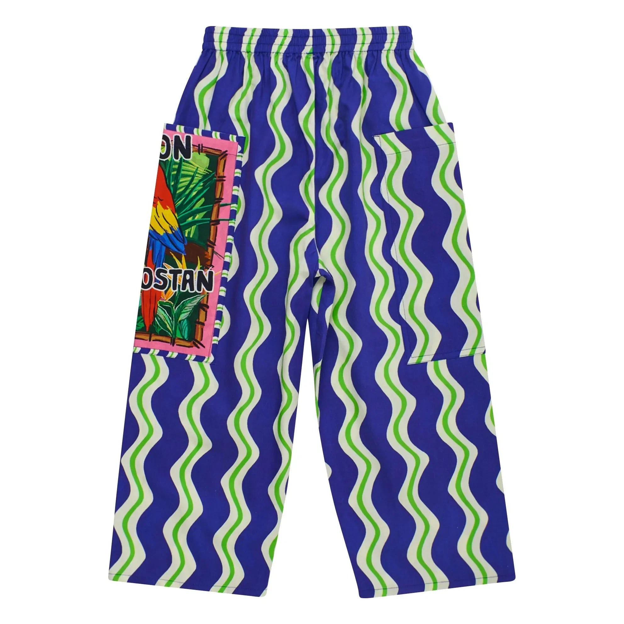 Maison Mangostan - Pantalón Wave Loro | Azul marino