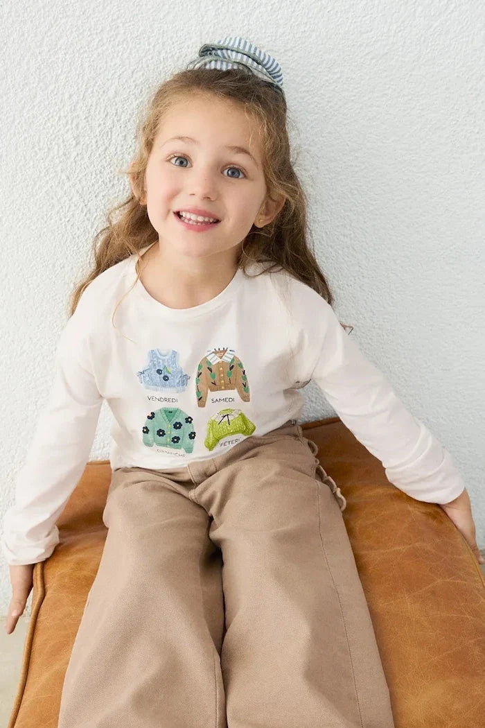 Blusa de manga larga de algodón para niños Mayoral