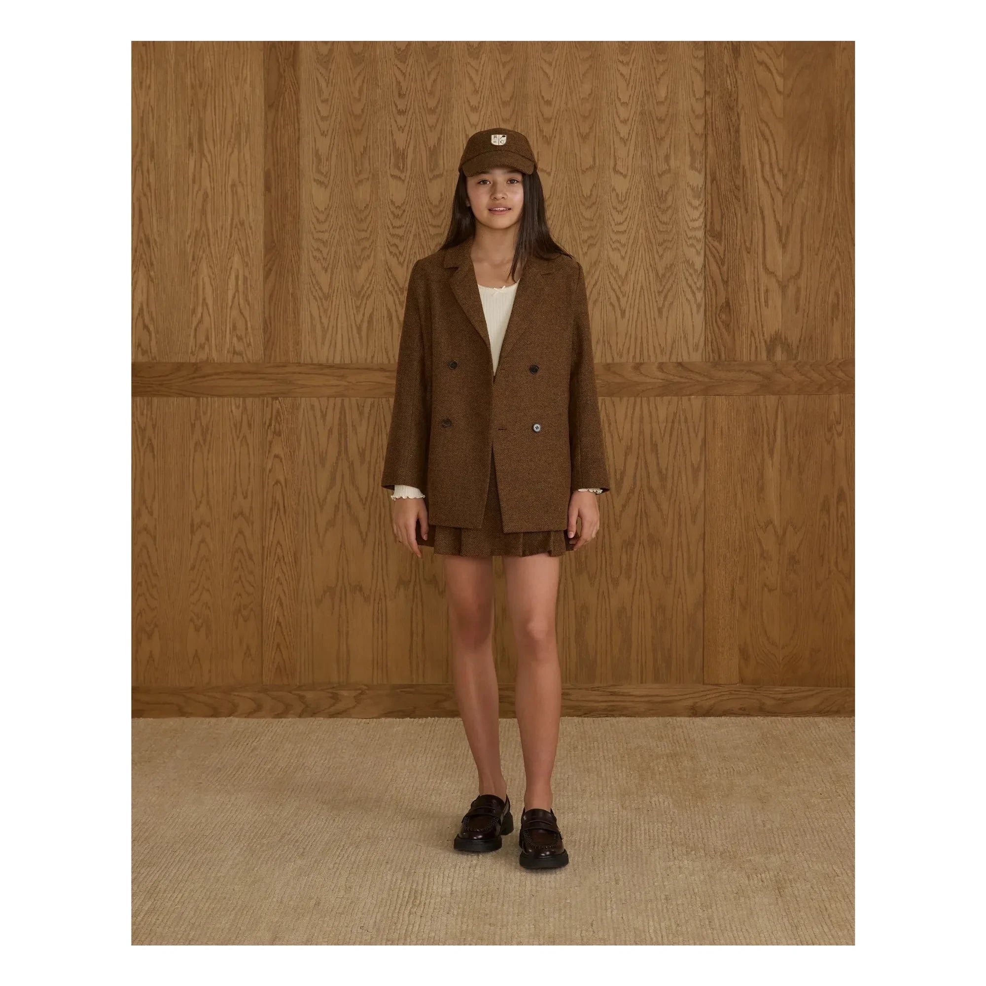 Rylee + Cru - Chaqueta de doble botón | Tabaco