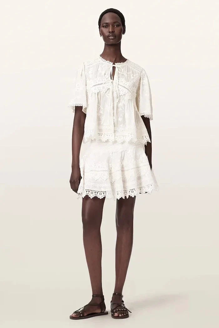 AllSaints blusa de mujer de algodón LILLITH