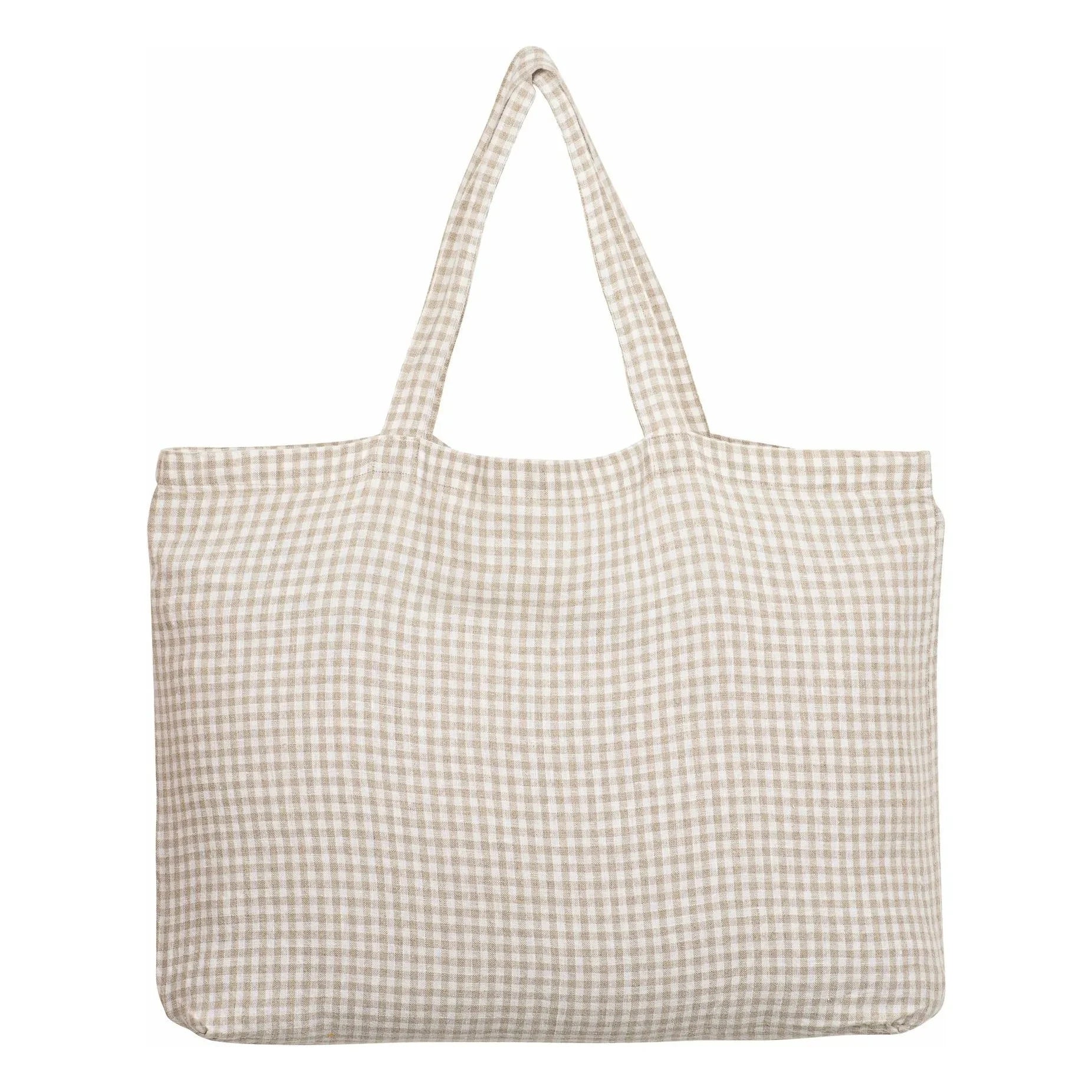 Haomy - Bolso tote a cuadros Piana II | Lino