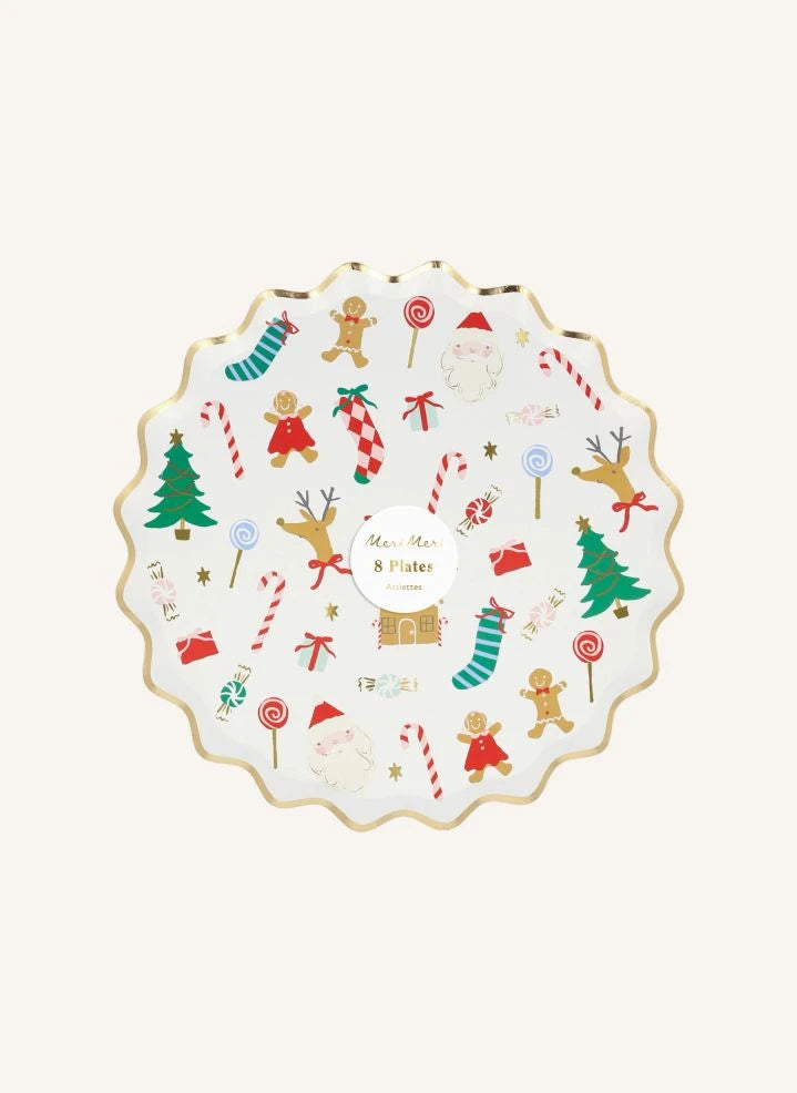 Meri Meri - Joli Noël pequeños platos - set de 8