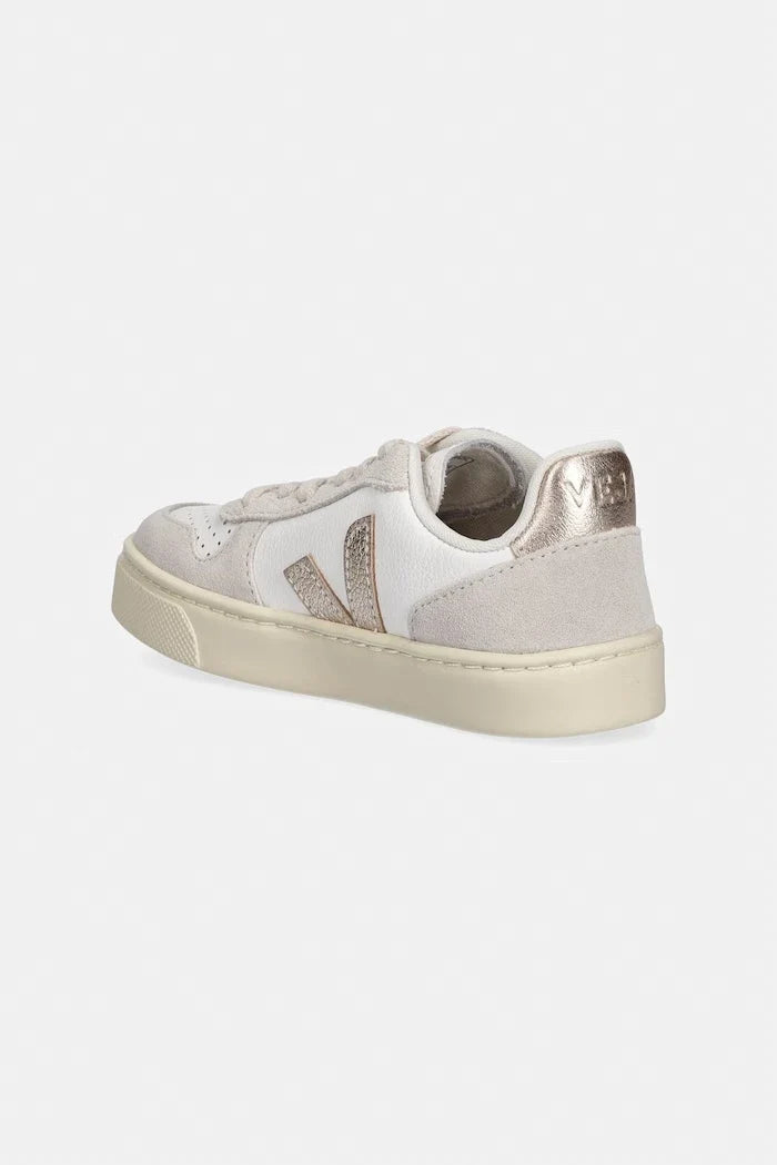 Zapatillas deportivas de piel para niño Veja Small V-10 Laces