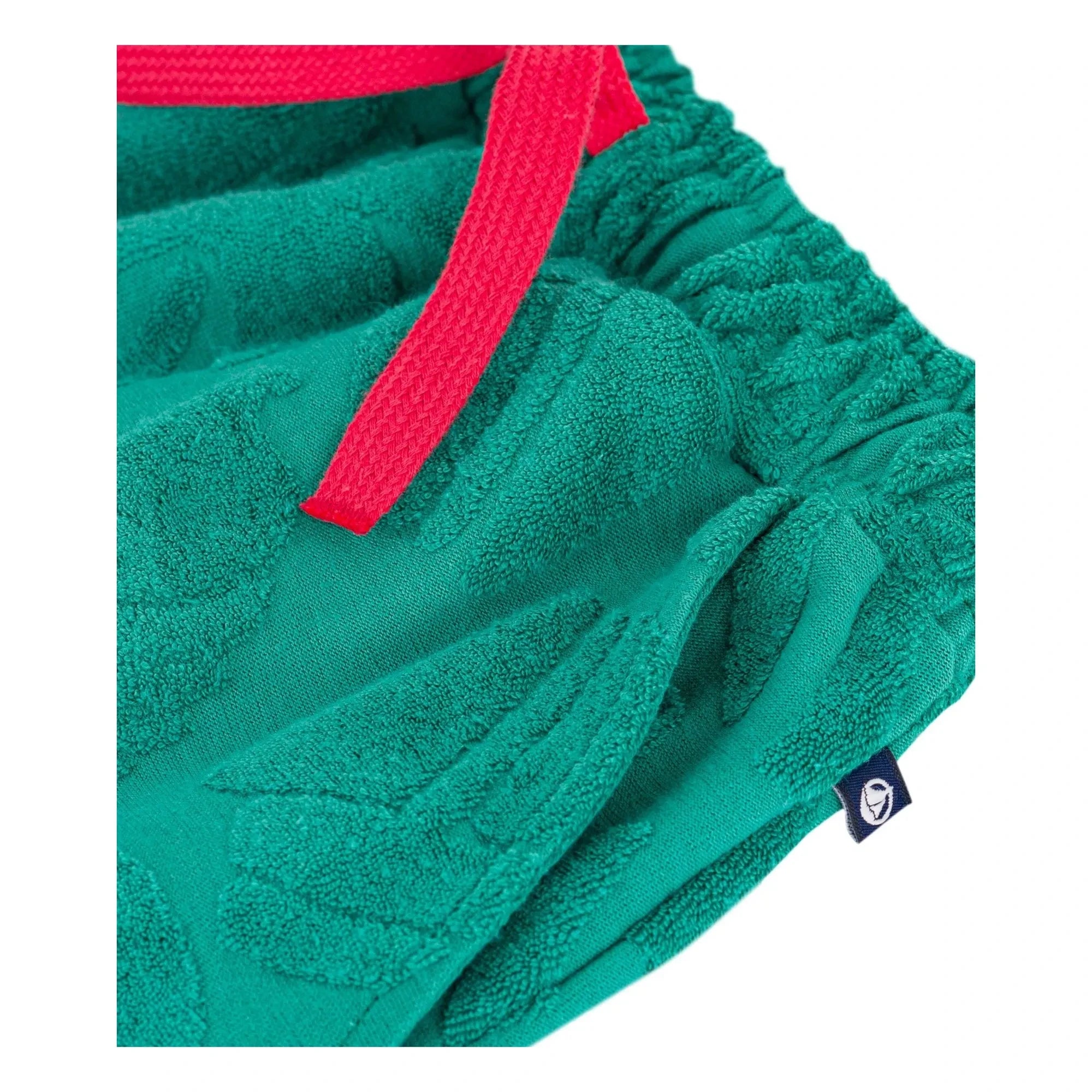 Petit Bateau - Pantalón corto de rizo de palma de algodón orgánico | Verde