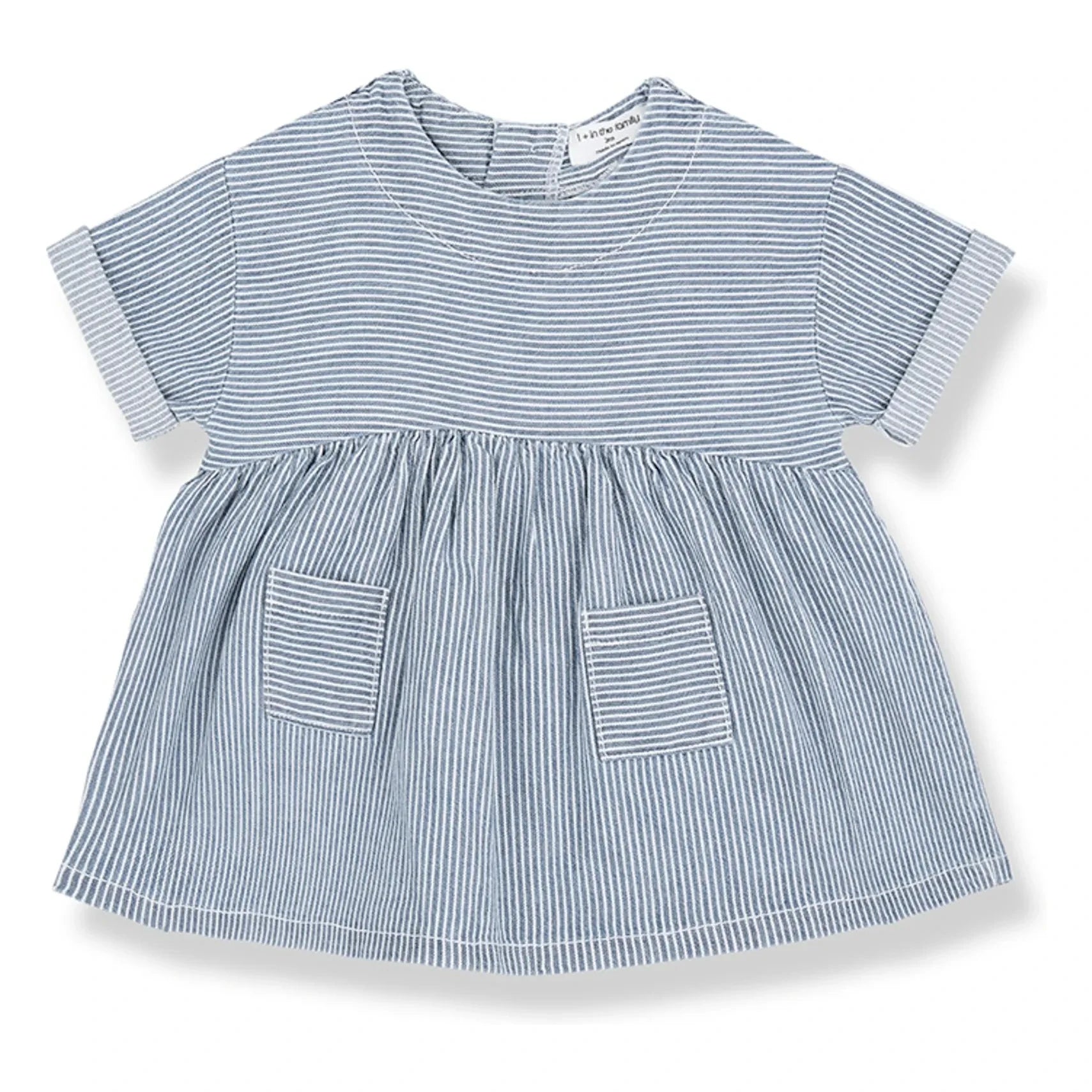 1+ in the family - Vestido vaquero Margalida de algodón orgánico | Azul Claro