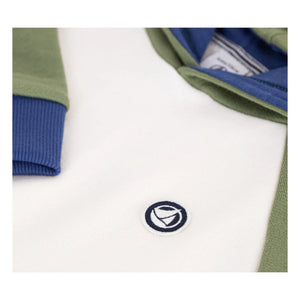Petit Bateau - Sudadera Colorblock Molleton | Crudo