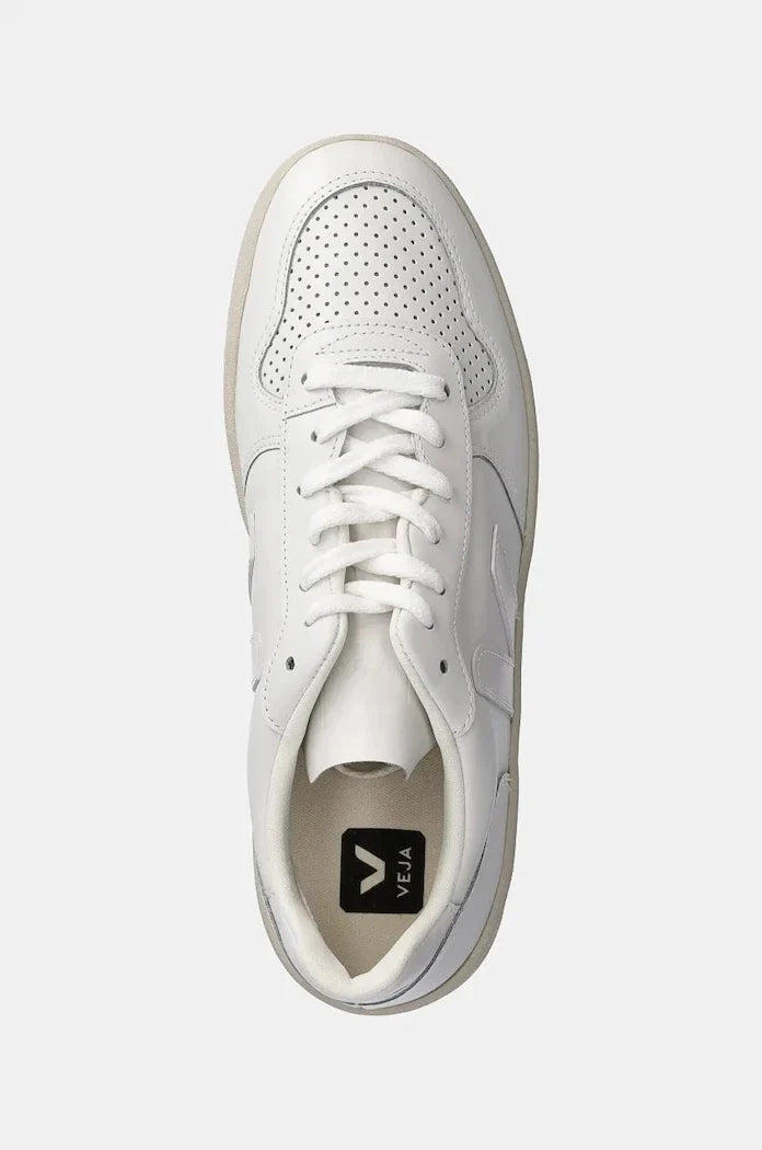 Zapatillas Veja V-10 de Piel Extra Blanca