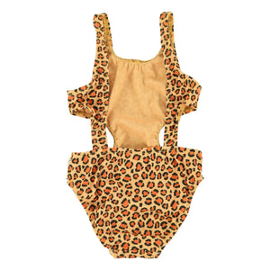 Piupiuchick - Trikini leopardo acanalado Fibras recicladas | Mostaza