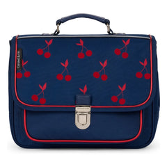 Caramel & Cie - Bolso pequeño Velvet Cherries | Azul marino