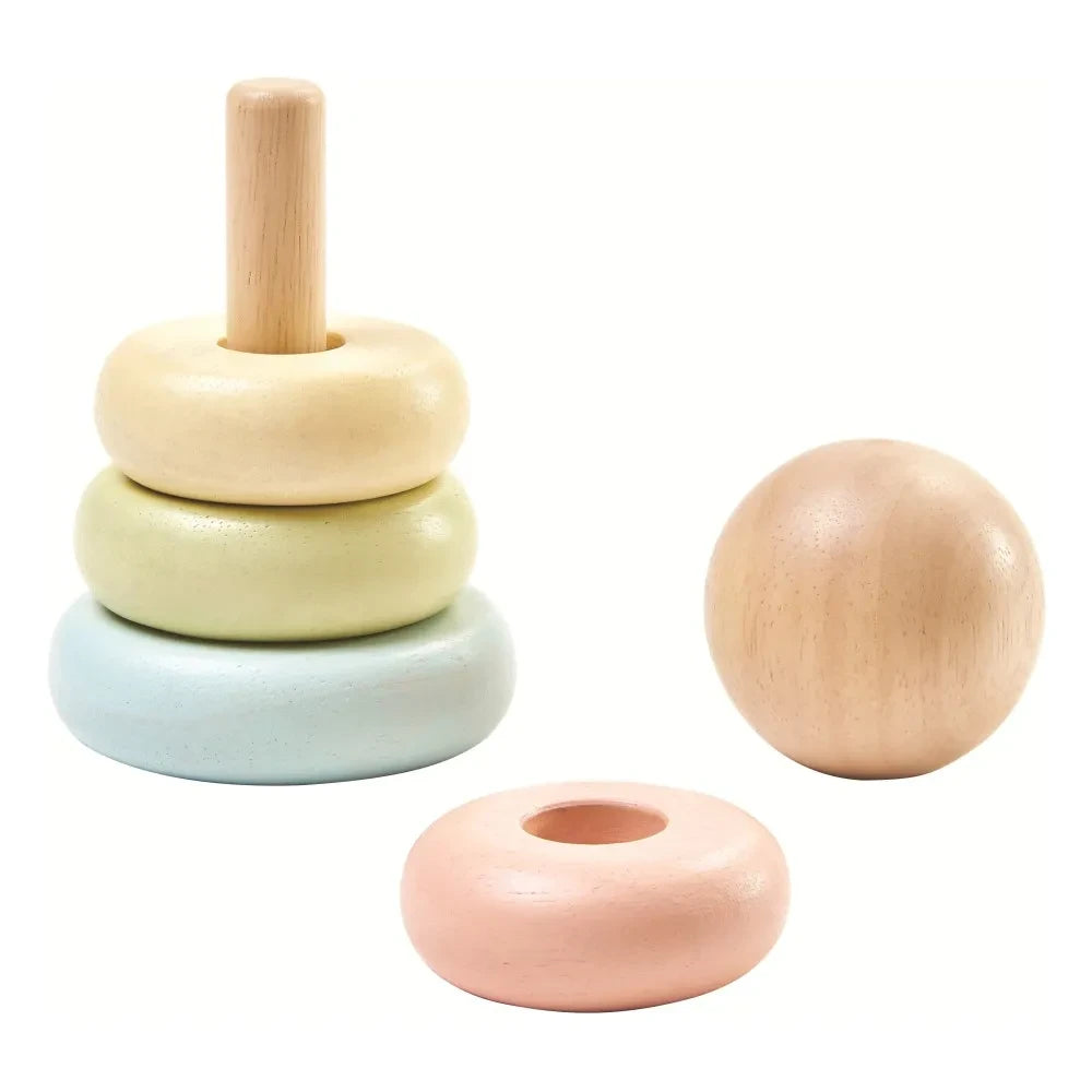 Plan Toys - Anillos apilables Pastel