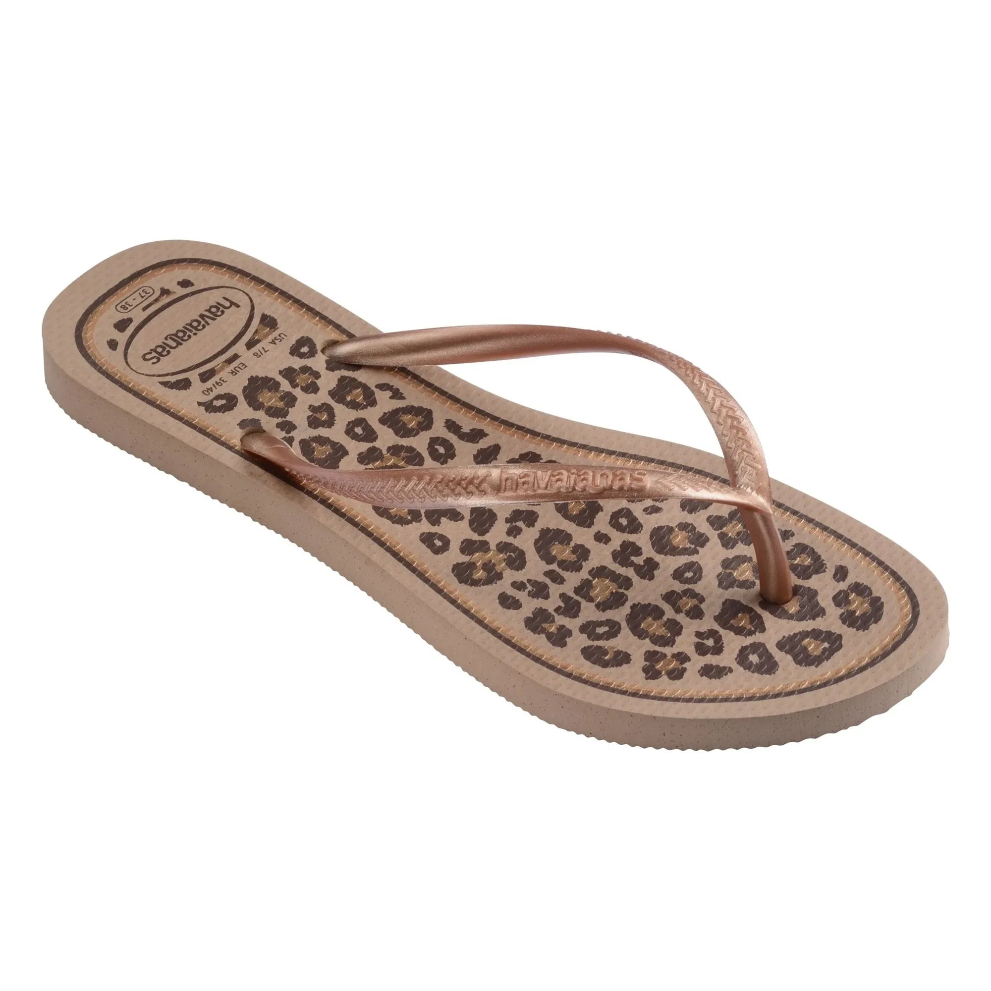 Havaianas - Chanclas Slim Animals | Rosa Oro