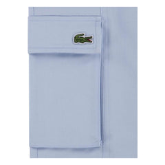 Lacoste - Pantalones cargo de algodón orgánico con cintura elástica | Azul claro