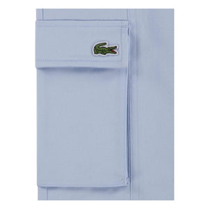 Lacoste - Pantalones cargo de algodón orgánico con cintura elástica | Azul claro