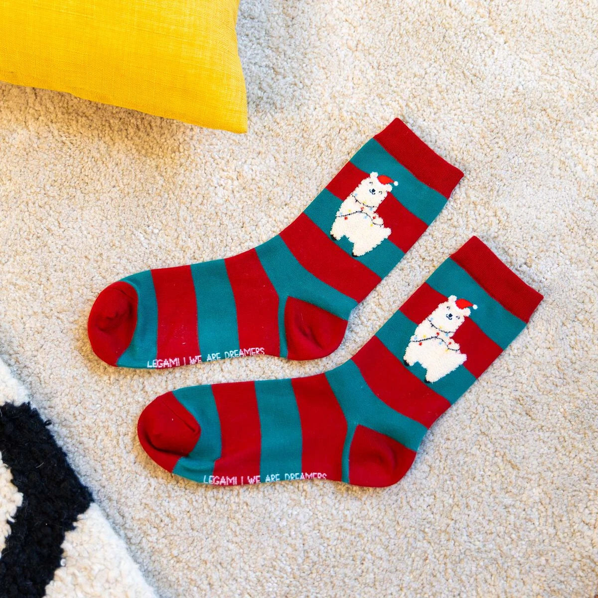 Legami - Calcetines de Navidad Llama Talla 41-47 - ¡Un Ajuste Perfecto!